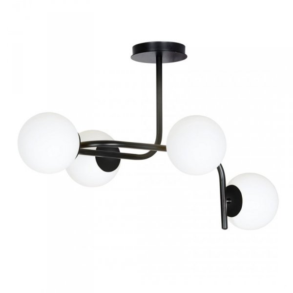 LAMPA SUFITOWA KULE BIAŁE DO POKOJU SYPIALNI SALONU EMIBIG KALF 4A BLACK