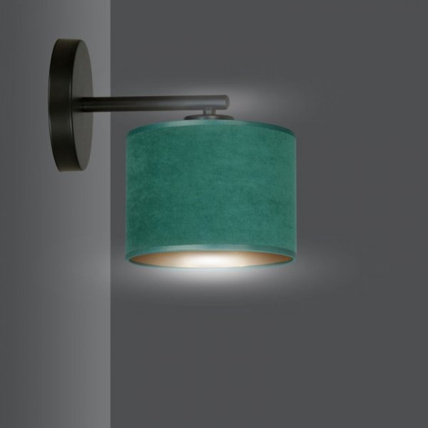 LAMPA CZARNA Z ABAŻUREM BUTELKOWA ZIELEŃ EMIBIG HILDE K1 BL GREEN