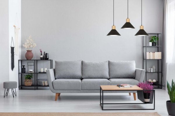 LAMPA WISZĄCA CZARNA METALOWA NAD STÓŁ Z DREWNEM EMIBIG ROWEN 3 BLACK