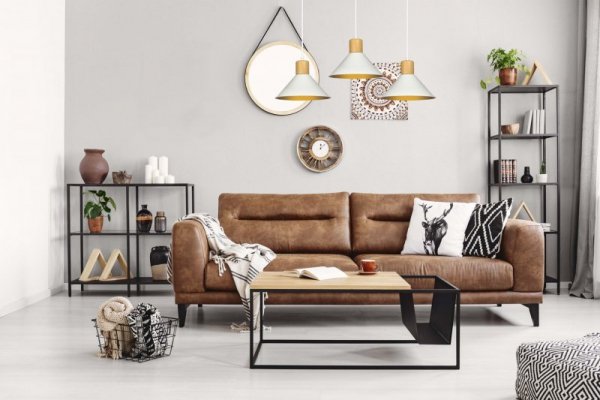 LAMPA WISZĄCA METALOWA NAD STÓŁ BIAŁA Z DREWNEM EMIBIG ROWEN 3 WHITE