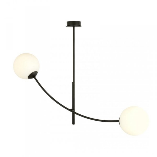 LAMPA WISZĄCA NOWOCZESNA KULE SZKLANE EMIBIG HUNTER 2 BLACK/OPAL
