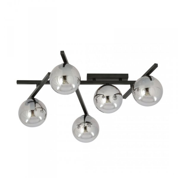 LAMPA SUFITOWA PLAFON KULE NOWOCZESNA EMIBIG SMART 5 BLACK/GRAFIT