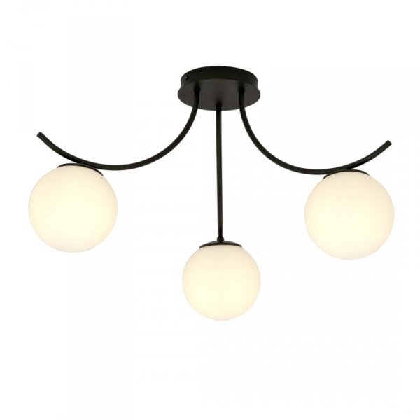 LAMPA SUFITOWA KULE SZKLANE DO POKOJU SALONU EMIBIG BOSTON 3 BLACK/OPAL