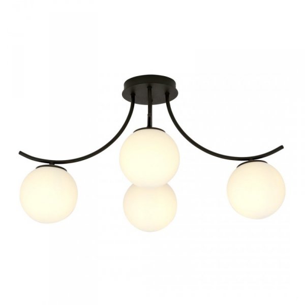 LAMPA SUFITOWA KULE SZKLANE DO POKOJU SALONU EMIBIG BOSTON 4 BLACK/OPAL
