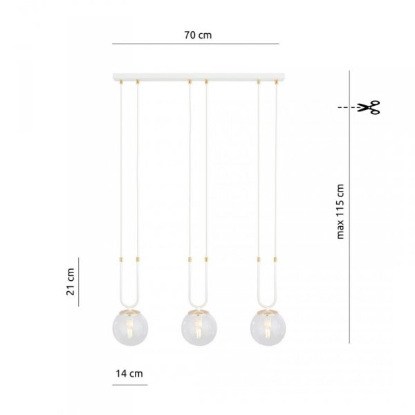 EMIBIG GLAM 3 WHITE/TRANSPARENT