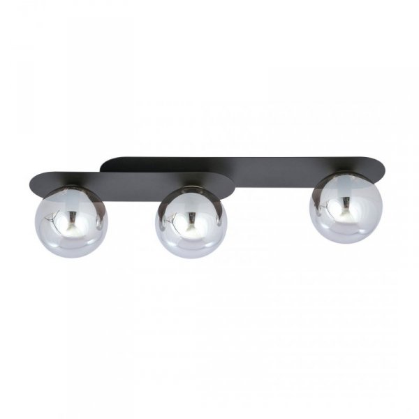 LAMPA SUFITOWA NOWOCZESNA PLAFON KULE SZKLANE EMIBIG PLAZA 3 BLACK/GRAFIT
