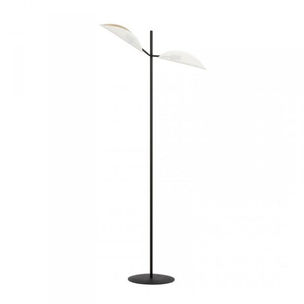 LAMPA PODŁOGOWA STOJĄCA DEKORACYJNA CZARNA EMIBIG VENE LP2 WHITE/GOLD