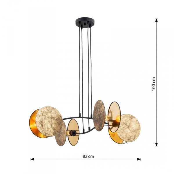 NOWOCZESNA LAMPA DEKORACYJNA EMIBIG MOTIF 4 GOLD oprawa oświetleniowa