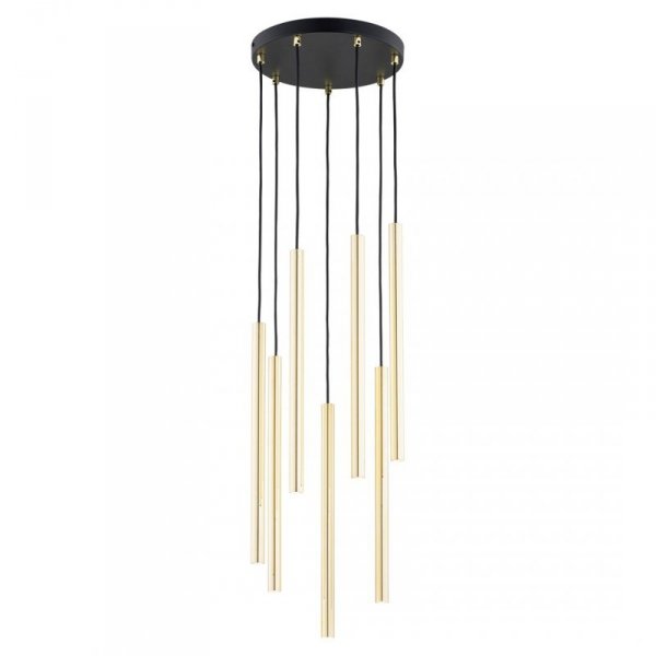 LAMPA WISZĄCA TUBA NAD STÓŁ BAR WYSPĘ DO KUCHNI JADALNI EMIBIG SELTER 7 PREMIUM GOLD  oprawa oświetleniowa