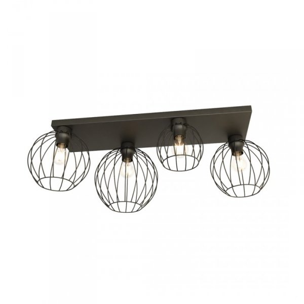 LAMPA SUFITOWA PLAFON CZARNY DRUCIANY NEST 4 BL oprawa oświetleniowa