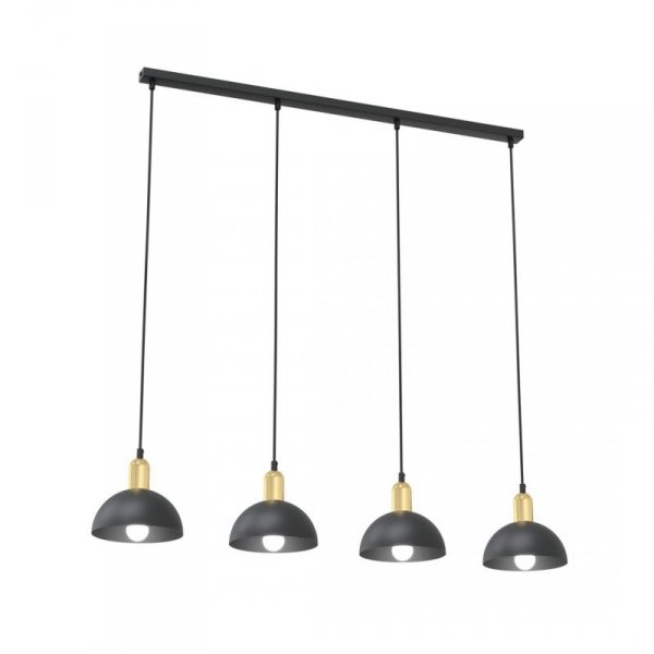 LAMPA WISZĄCA NAD STÓŁ CZARNO ZŁOTA EMIBIG MOTO 4 BL oprawa oświetleniowa