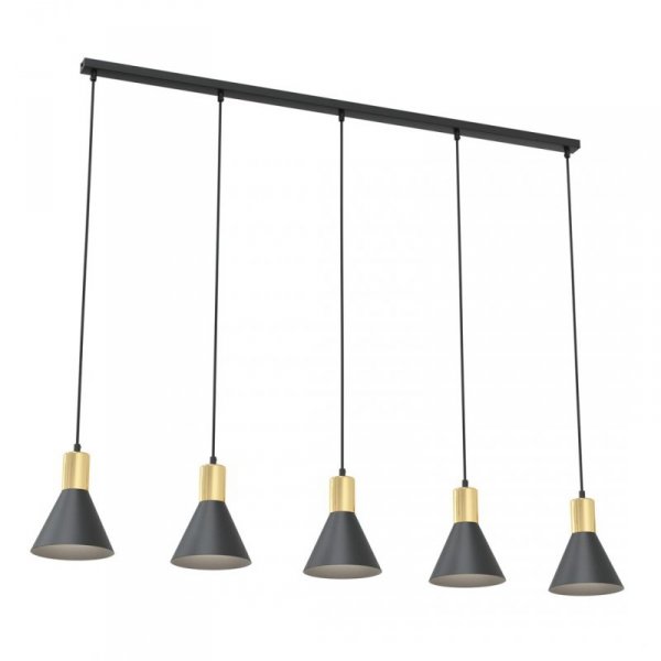 EMIBIG LAMPA WISZĄCA CZARNO ZŁOTA NAD STÓŁ ROSA 5 BL oprawa oświetleniowa