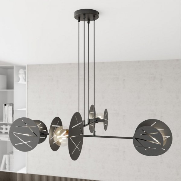 LAMPA WISZĄCA NOWOCZESNA EMIBIG XOTIC 4 BL oprawa oświetleniowa