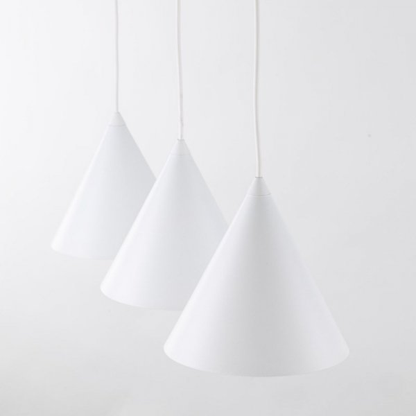 TK LIGHTING LAMPA CONO WHITE LAMPA WISZĄCA 3 LISTWA