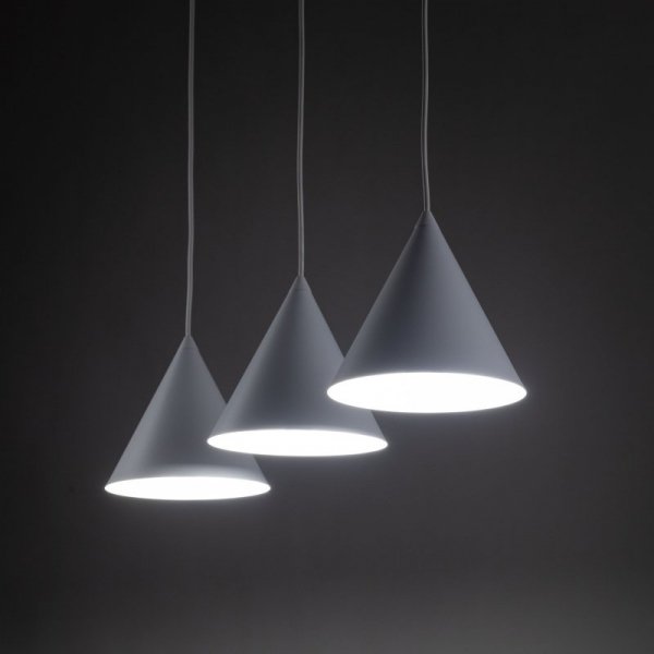 TK LIGHTING LAMPA CONO WHITE LAMPA WISZĄCA 3 LISTWA