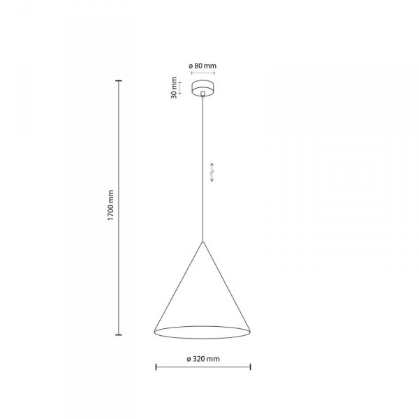 CONO BEIGE LAMPA WISZĄCA 1 L