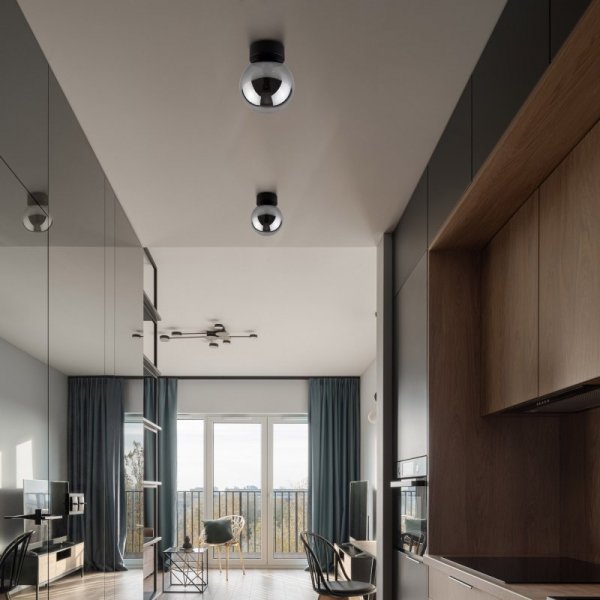 TK LIGHTING LAMPA ESTERA BLACK KINKIET 1