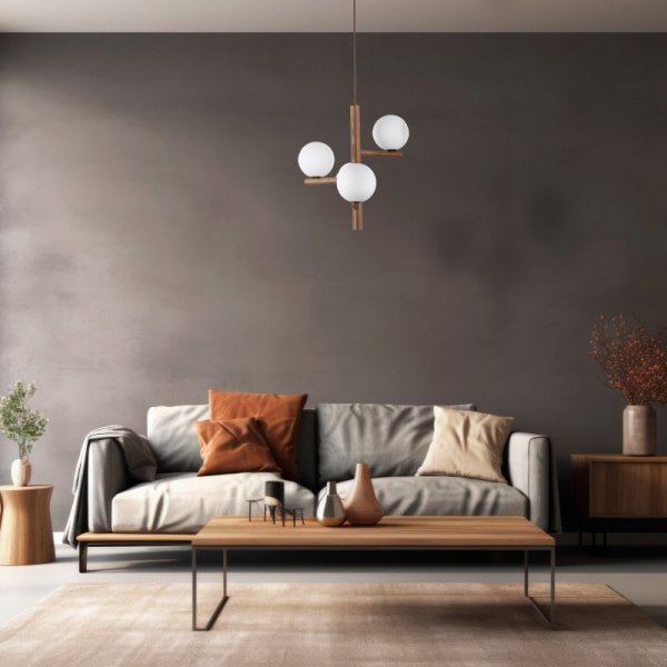 TK LIGHTING LAMPA ESTERA WOOD ORZECH LAMPA WISZACA 3