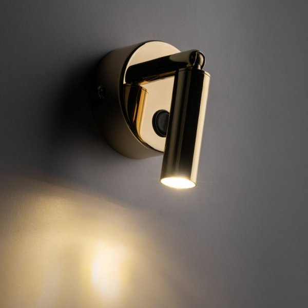 TK LIGHTING ENZO GOLD 1372 KINKIET ZŁOTY REFLEKTOR Z WŁĄCZNIKIEM