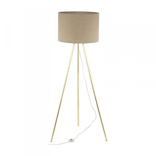 TK LIGHTING LAMPA UMBERTO LINEN GOLD LAMPA PODŁOGOWA 1