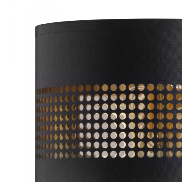 TK LIGHTING TAGO BLACK 3210 KINKIET CZARNY CZARNO ZŁOTY ABAŻUR