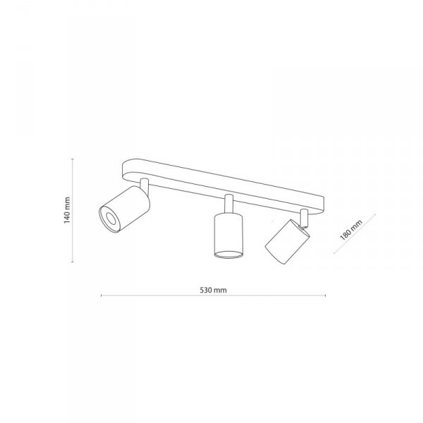 TK LIGHTING TOP WOOD WHITE LAMPA SUFITOWA 3 PŁ