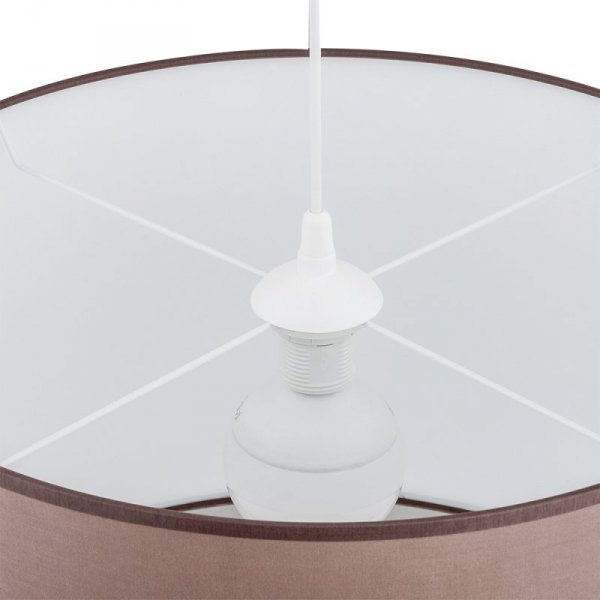 TK LIGHTING RONDO CAPPUCCINO 3466 LAMPA WISZĄCA Z BRĄZOWYM ABAŻUREM
