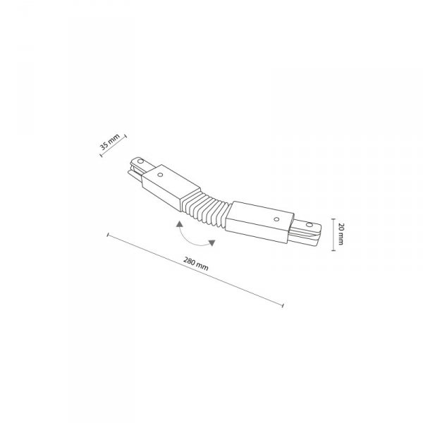 TK LIGHTING TRACER ZŁĄCZE ELASTYCZNE BIALE TRACER CONNECTORS