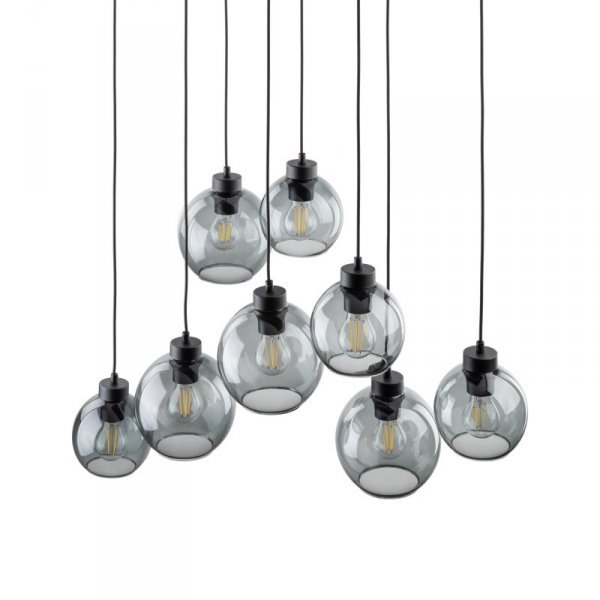 TK LIGHTING CUBUS GRAPHITE 4113 LAMPA WISZĄCA CZARNA SZKLANE KLOSZE KULE GRAFITOWE