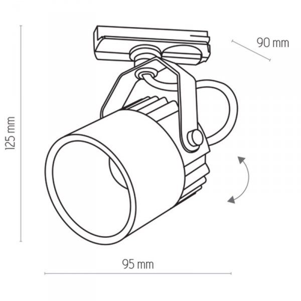 TK LIGHTING TRACER BIAŁY TL-014 1* AC COB * 3 W