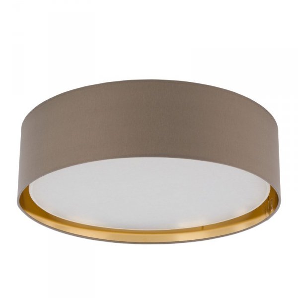 TK LIGHTING BILBAO BEIGE/GOLD 4399 LAMPA SUFITOWA PLAFON BEŻOWO ZŁOTY DUŻY ABAŻUR 60CM DO SALONU SYPIALNI