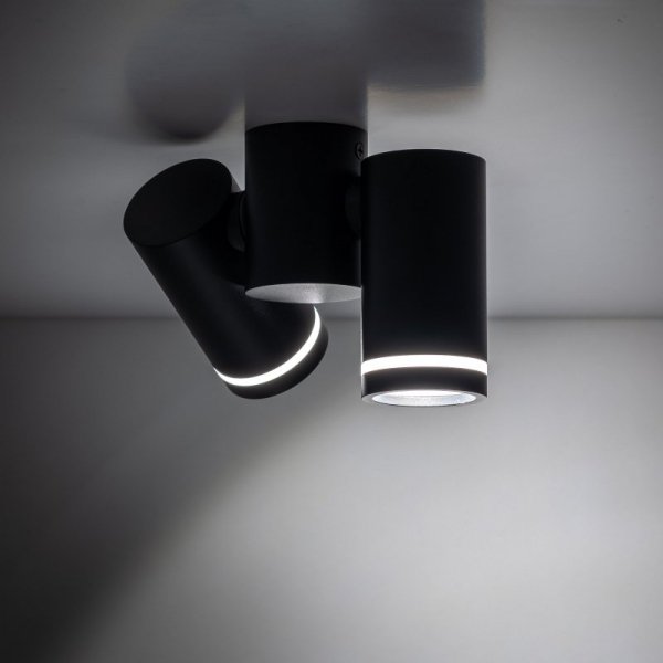 TK LIGHTING LAMPA JET BLACK 2* GU10