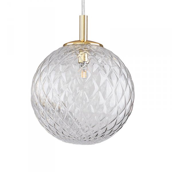 TK LIGHTING CADIX GOLD 4609 LAMPA WISZĄCA ZŁOTA SZKLANA KULA 20CM