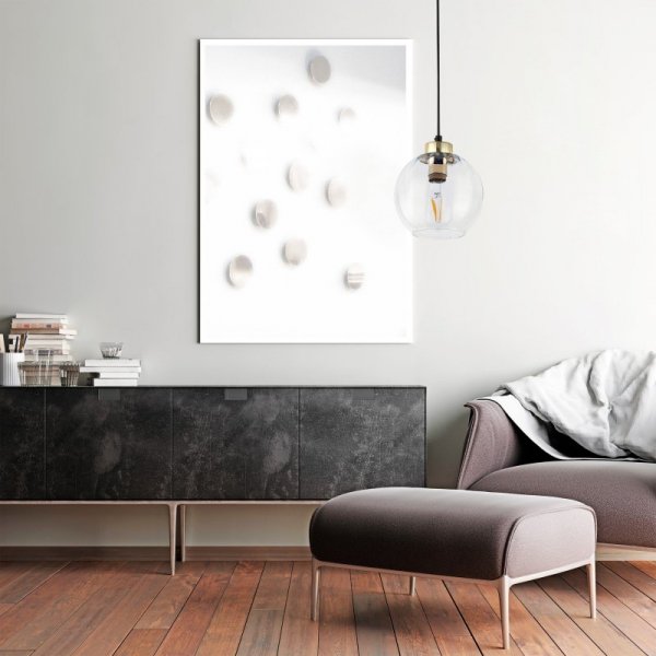 TK LIGHTING DEVI TRANSPARENT 4646 LAMPA WISZĄCA CZARNO ZŁOTA TRANSPARENTNA