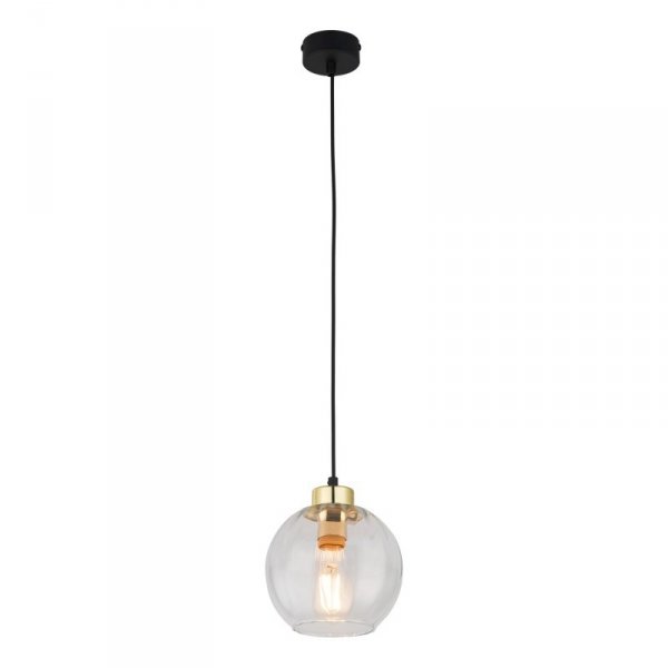 TK LIGHTING DEVI TRANSPARENT 4646 LAMPA WISZĄCA CZARNO ZŁOTA TRANSPARENTNA