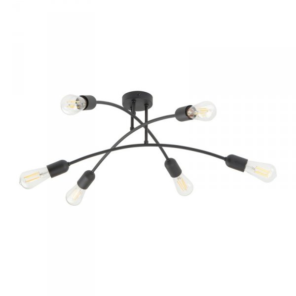 TK LIGHTING HELIX BLACK LAMPA SUFITOWA 6 PŁ