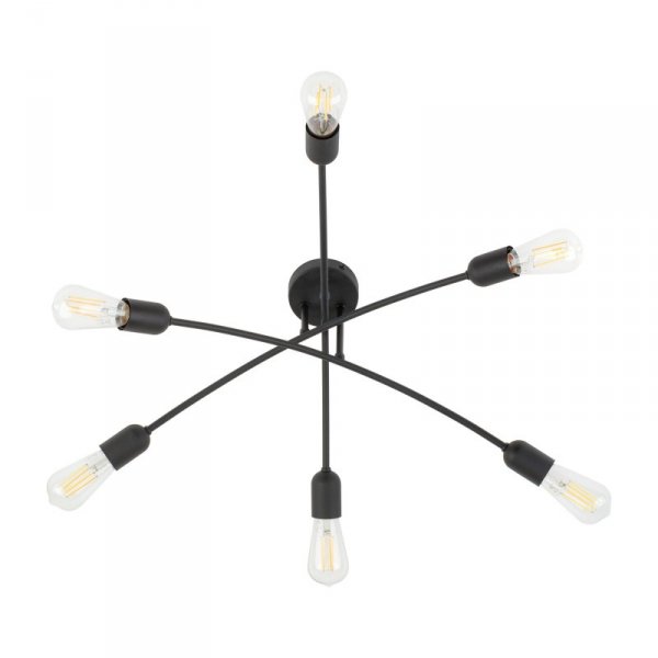 TK LIGHTING HELIX BLACK LAMPA SUFITOWA 6 PŁ