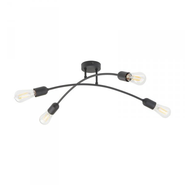 TK LIGHTING HELIX  BLACK LAMPA SUFITOWA 4 PŁ