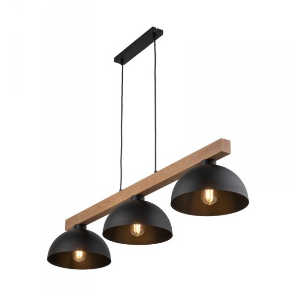 TK LIGHTING OSLO BLACK 4710 LAMPA WISZĄCA DREWNIANA CZARNA W STYLU INDUSTRIALNYM LOFT