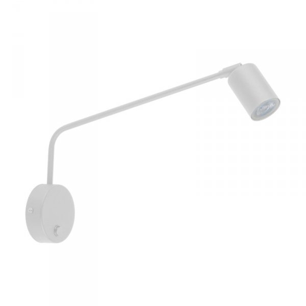 TK LIGHTING LOGAN 4744 WHITE KINKIET BIAŁY NA WYSIĘGNIKU Z WŁĄCZNIKIEM