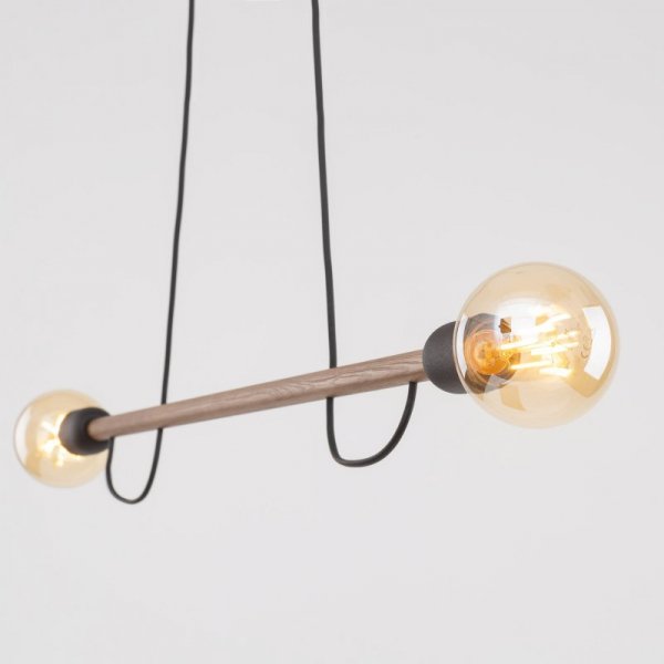 TK LIGHTING HELIX WOOD ORZECH LAMPA WISZACA 2 PŁ
