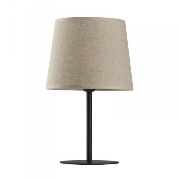 TK LIGHTING CHICAGO LINEN 5150 LAMPKA NOCNA STOŁOWA CZARNA Z LNIANYM ABAŻUREM NATURAL EKO