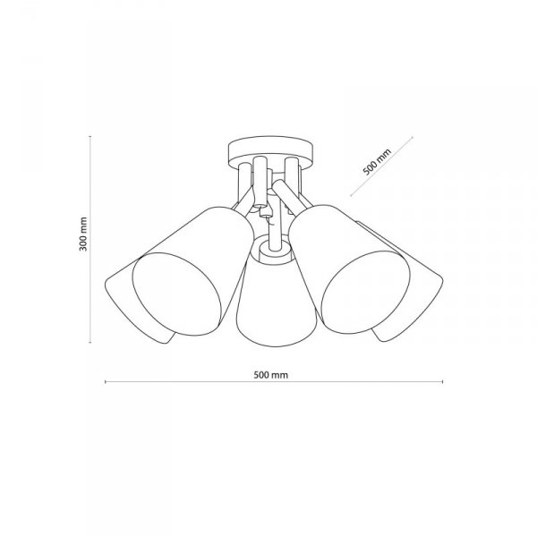 TK LIGHTING VAIO NATURE 575 LAMPA SUFITOWA PLAFON DREWNIANY Z ABAŻURAMI EKO 