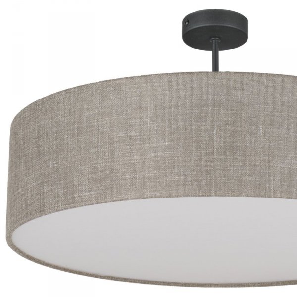 TK LIGHTING RONDO LINEN 6248 LAMPA SUFITOWA PLAFON LNIANY ABAŻUR 60CM NATURAL EKO