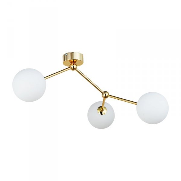 TK LIGHTING FAIRY GOLD 6471 LAMPA SUFITOWA PLAFON ZŁOTY BIAŁE SZKLANE KULE