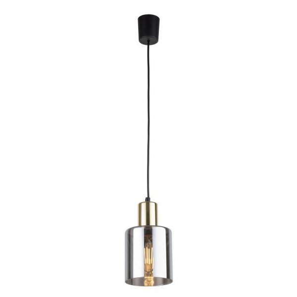TK LIGHTING SIERRA GOLD 6661 LAMPA WISZĄCA CZARNO ZŁOTA GRAFITOWY KLOSZ