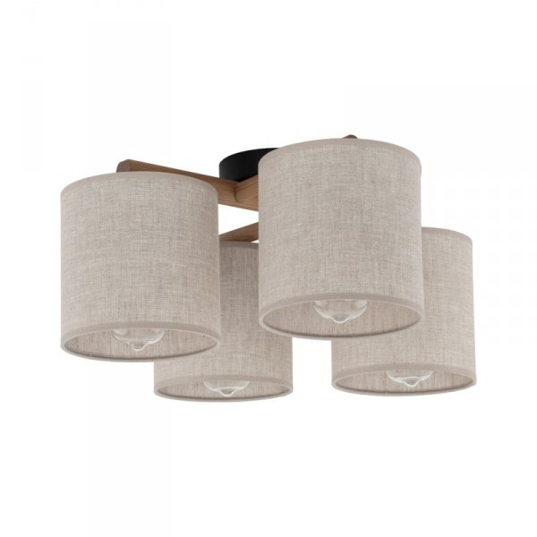 TK LIGHTING 6866 DEVA NATURE LAMPA SUFITOWA PLAFON DREWNIANY Z ABAŻUREM