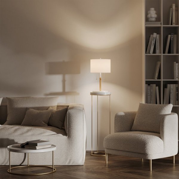 Lampa stołowa Fogo 2xE27 biała LP-0304/2T WH