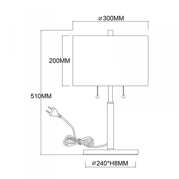 Lampa stołowa Fogo 2xE27 biała LP-0304/2T WH