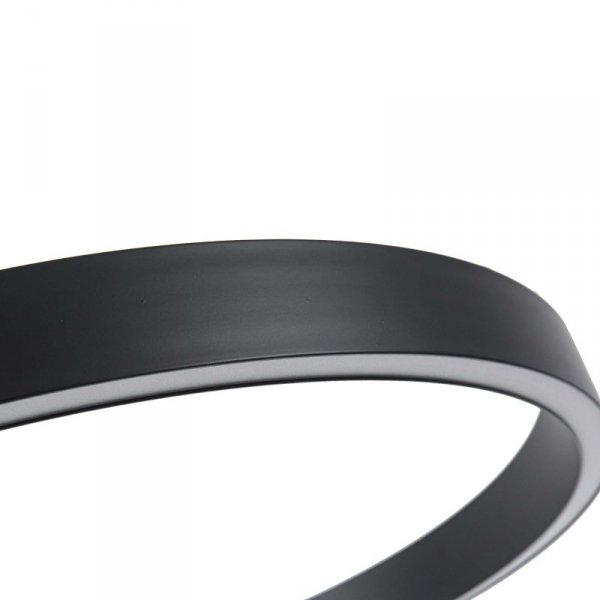 LIGHT PRESTIGE MIDWAY LP-033/1P S BK TRIANGLE LAMPA WISZĄCA CZARNA MATOWA RING KOŁO OBRĘCZ DUŻA 60CM